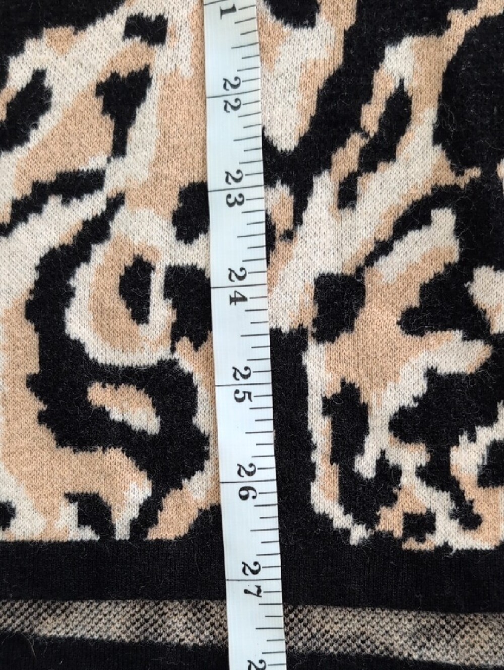 CHICO'S Turtleneck Sweater Tunic Leopard Animal Print Cashmere Blend - Picture 10 of 10